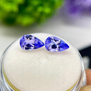 พลอย tanzanite ธรรมชาติคู่รูปลูกแพร์ Loupe สะอาดสำหรับทำเครื่องประดับ - Product Image 3