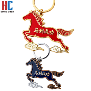 Porte-clés <span class=keywords><strong>Cheval</strong></span> en Métal Émaillé Moderne Personnalisé, Fabrication Usine (23 Ans d'Expérience), Plaqué Or, Cadeau d'Entreprise Porte-Bonheur pour le Nouvel An Chinois 2026 - Product Image 6