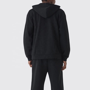 Los hombres de alta calidad de peso pesado de gran tamaño Streetwear sudaderas con capucha de lujo logotipo personalizado al por mayor 350 Gsm Sudadera con capucha en blanco hombro caído - Product Image 3
