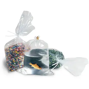 Penjualan laris tas poli rol tas penyimpanan plastik transparan tas produksi plastik bening HDPE