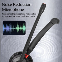 Casque téléphonique filaire Talkvioce 660D 3,5 mm pour centre d'appels, casque USB professionnel avec microphone