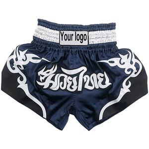 Short de boxe de haute qualité taille élastique taille moyenne Muay Thai Fight Shorts dernière conception courte - Product Image 4