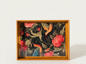 Plateau de service en bois massif écologique, artisanal, style classique, plateau en bois pour servir les aliments, cuisine, salle à manger, mariage, hôtel - Product Image 5