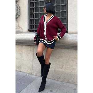 Cárdigan Informal de Punto Trenzado con Patrón de Trenzas-5183 - Product Image 4