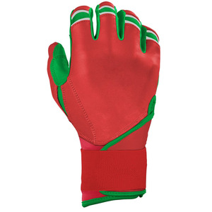 Gants de frappe de baseball personnalisés, couleur rouge, verte et blanche, sangle de poignet, durables, légers, respirants, logo personnalisé pour les professionnels - Product Image 4