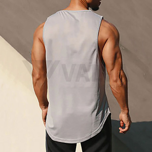 เสื้อกล้ามผู้ชายสุดฮิต เสื้อยืดออกกำลังกาย ระบายอากาศ แห้งเร็ว เนื้อผ้านุ่ม ยืดหยุ่น ผลิตจากผ้าถัก เป็นมิตรกับสิ่งแวดล้อม ผ้าฝ้าย 100% สไตล์ลำลอง - Product Image 2