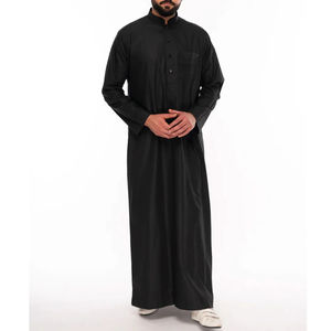 Venta al por mayor Hombres árabes Thobes Hombres islámicos Kaftan Thobe Ropa de oración Hombres musulmanes Ropa - Product Image 1