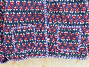 Chaqueta de algodón acolchada Reversible con estampado de bloque de mano indio para mujer, patrón Floral, prendas de vestir exteriores informales, botones, Jersey para todas las estaciones - Product Image 4