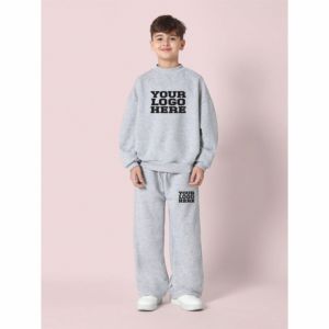 2025 haute qualité surdimensionné enfants survêtement ensemble hiver Baggy vêtements pour garçons décontracté deux pièces costume avec col à capuche grande taille - Product Image 5