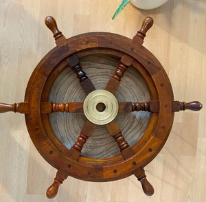 Handmade Magic <b>Ship</b> Steering <b>Wheel</b> Wood Brass High Quality Best Nautical <b>Ship</b> <b>Wheel</b> Handmade Decor - Product Image 1