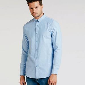 เสื้อเชิ้ตแขนยาวสำหรับผู้ชายเสื้อเชิ้ตลำลองแบบติดกระดุมเสื้อทำงานผ้าเดนิม - Product Image 3