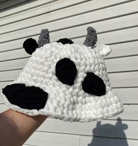 Sombreros de Pescador Tejidos a Mano 100% Algodón, Estilo Lindo, Varios Colores y Diseños (Animales de Dibujos Animados) para Adultos Unisex, Uso en la Playa y Viajes - Product Image 2