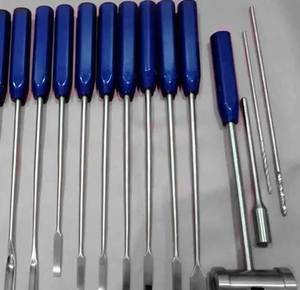 Instrumentos para Extracción de Cemento Tipo Mueller, Juego Azul de 22 Piezas, Herramientas Quirúrgicas Ortopédicas Manuales de Acero, Certificación CE Clase I, 1 Año de Garantía - Product Image 3