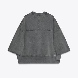 Ensemble surdimensionné de pantalons de survêtement à capuche pour femmes Streetwear décontracté écologique 100% coton polaire logo brodé personnalisé sweat à capuche goutte - Product Image 5