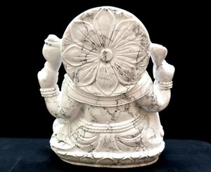 รูปปั้นแกะสลักทำจากธรรมชาติ Howlite,หินคริสตัลธรรมชาติทำในอินเดีย - Product Image 4