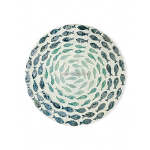 แผ่นรองจานมุกสมัยใหม่พร้อมประกายเงางามธรรมชาติสำหรับตกแต่งโต๊ะอาหารแบบเรียบง่ายและใช้ในบ้านจากเวียดนาม - Product Image 1