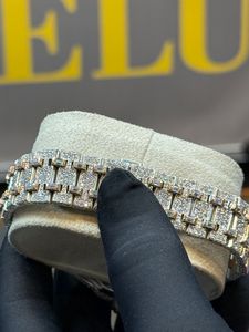 นาฬิกาข้อมือสำหรับผู้ชายทำด้วยมือสุดหรูสายสแตนเลสประดับเพชรทำจากสเตนเลสสตีลสุดเย็น - Product Image 3