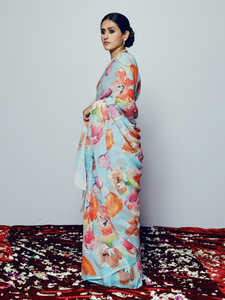 Sari de Seda Lavable de Primera Calidad para Bodas y Eventos Especiales, Elegante Vestimenta India y Pakistaní para Mujer, Talla Personalizada - Product Image 4