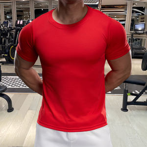 Camiseta Casual Elegante para Hombre con Cuello Redondo Profundo y Detalle de Bordado, 180 Gramos, Tejido de Punto con Patrón Sólido, Optimizado para un Look Moderno - Product Image 3