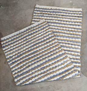 Juego de alfombras de algodón tejidas a mano multicolor de mejor diseño importadas de la India para decoración de sala de estar alfombras y juegos - Product Image 1