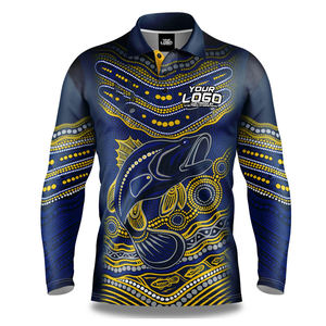 Apex Vente en gros Polo de pêche en polyester noir personnalisé à manches longues Protection UV Respirant Imperméable Grande taille Coupe-vent - Product Image 4