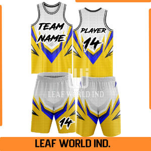 Conception personnalisée séchage rapide vente en gros 100% polyester hommes imprimé uniforme de basket-ball réversible ensemble de maillot de basket-ball - Product Image 2