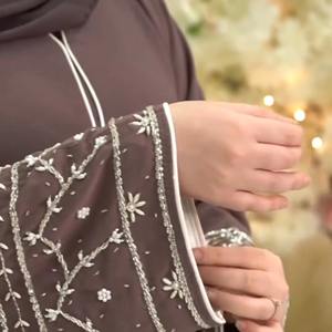 2025 Wholesale Arabic Style Women's Abaya Beaded Polyester Muslim Clothing Middle East Targeted Full Sleeve All Seasons Pakistan - Product Image 3