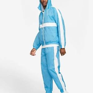 Survêtement unisexe coupe droite évasée, coupe-vent, streetwear, avec logo personnalisé, zippé, effet délavé à l'acide, pour jogging et hiver - Product Image 1