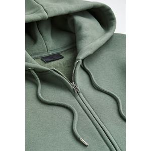 เสื้อฮู้ดดี้ซิปเต็มตัวสำหรับผู้ชาย ผ้าฝ้ายฟลีซหนา 500 GSM แจ็คเก็ตลำลองสำหรับฤดูหนาว ผลิตตามสั่ง OEM - Product Image 5