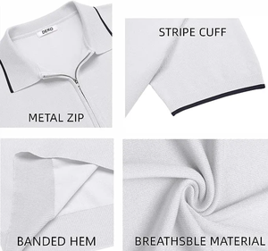 Polo de Alta Calidad para Hombre, Corte Ajustado, con Cierre, Ropa Deportiva de Golf, Camiseta de Polo de Golf - Product Image 5