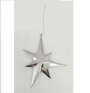 Ornements de Noël modernes personnalisés de haute qualité, mobiles, avec finition miroir en acier inoxydable, à suspendre - Product Image 1