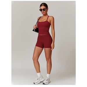 Conjuntos de entrenamiento para mujer, traje de Yoga corto, Fitness para mujer, 2 uds., conjunto de Yoga para correr, conjuntos de Fitness para gimnasio para mujer - Product Image 1