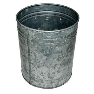 Ensemble de jardinières en métal galvanisé émaillé avec support en fer forgé noir, pot à fleurs en zinc ondulé, décoration intérieure et extérieure pour la maison et le jardin - Product Image 5