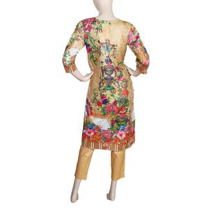 Traje de Dos Piezas Estampado para Mujer - Beige - Product Image 5