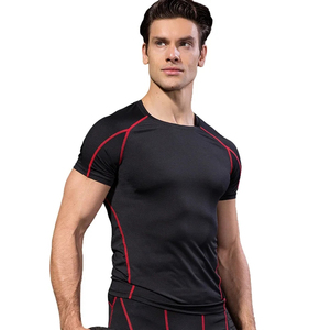 T-shirt de compression athlétique pour homme Saleh Enterprises, manches courtes, polyester et élasthanne de qualité supérieure, séchage rapide, coupe ajustée, fitness - Product Image 1