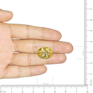 Zafiro Amarillo Suelto en Forma de Pera/Marquesa (9.70 Quilates) - Esmeralda Sintética Fina VVS de 6mm, Tratada Térmicamente, con Reflejo de Luz - Product Image 3