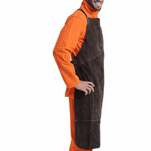 Delantal de soldadura de cuero de vaca de calidad superior para trabajo pesado, resistente a chispas, protección industrial del cuerpo, delantal de soldadores - Product Image 4