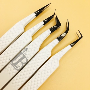 Pinces à cils de qualité supérieure pour extensions de cils, pinces à cils en vison, pinces à cils à 65 degrés, style droit, offres avec logo - Product Image 5