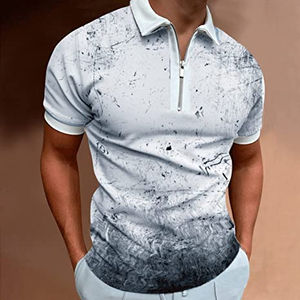 เสื้อโปโลแขนสั้นสำหรับผู้ชายเสื้อโปโลลำลองคอปกมีซิปเข้ารูปใหม่2025 - Product Image 6