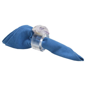 Vente en gros de ronds de serviette en acrylique transparent Design en métal pour la maison, l'hôtel et le restaurant Décoration de table Design Porte-serviettes - Product Image 2