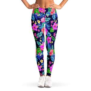 Leggings de yoga respirants taille haute pour femmes avec poches nouveauté pantalon de yoga en polyester imprimé sublimé motif solide - Product Image 1