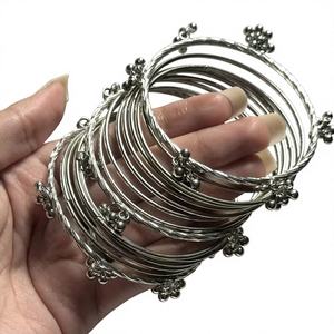 Multi Colour Golden Pearl Silver Plated Geometric Trendy Kashmiri Churiyan <b>Bangles</b> <b>Set</b> Bridal Wedding Party Wear Women's Premium - Product Image 1