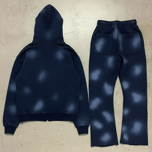 Survêtement brodé délavé style nouveau, imprimé délavé à l'acide, survêtement lourd, streetwear, survêtement brodé - Product Image 2