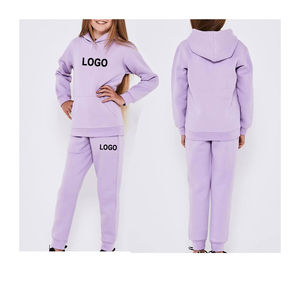 Chándal con capucha para niños de talla grande suave y transpirable estampado patrón sólido conjunto de invierno técnicas lavadas - Product Image 5