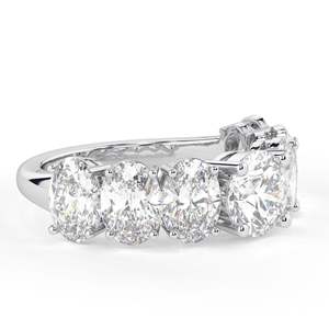 Anillo de Eternidad con 7 Diamantes de Corte Redondo para Mujer - Product Image 4