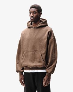 Sweat à capuche basique en tissu polaire mélangé coton, mélange polyester/coton, anti-froissement, écologique, séchage rapide et respirant - Product Image 4