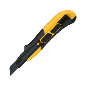 Taglierino da 18mm con 2 Lame, Acciaio SK5, Pulsante Auto-Retrattile, Lama in Ossido Nero - Product Image 1