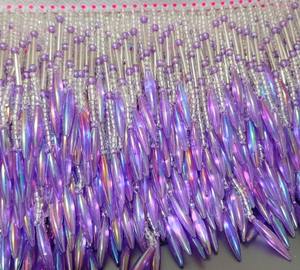 Frange Chevron Perlée Faite à la Main de 1 Mètre de Long et 4 Pouces de Large, Garniture de Lampes, Ornements Décoratifs DIY - Product Image 2