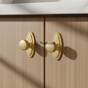 Tradebyd-Tiradores de cajón y tiradores minimalistas de latón macizo para cocina, comedor, armario, duradero y ecológico - Product Image 2
