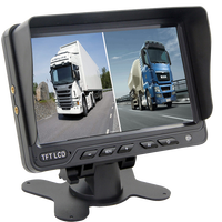 Moniteur autonome de voiture, usine ISO, 7 pouces, vue arrière, moniteur à écran numérique à 4 canaux